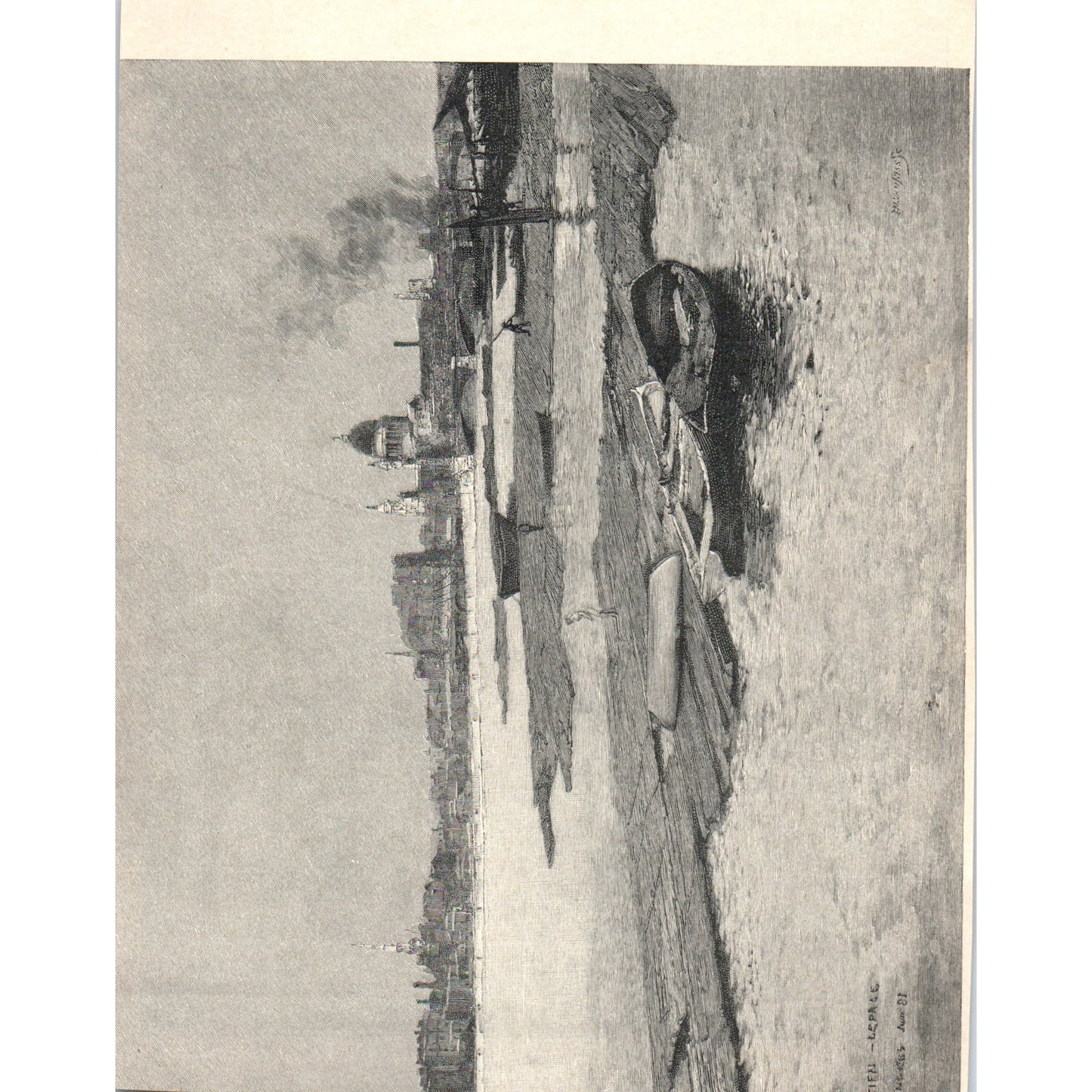 After the Hunt - Courbet 1892 Magazine Print AK5-H8