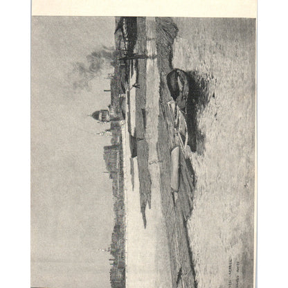 After the Hunt - Courbet 1892 Magazine Print AK5-H8