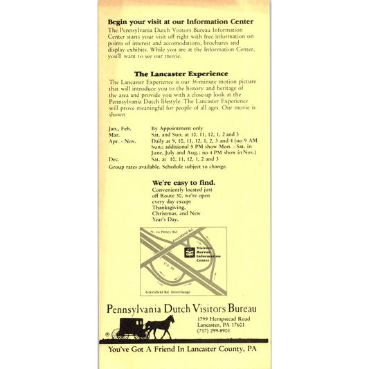 1970s The Lancaster Experience Motion Picture Journey PA Leaflet TF4-BB