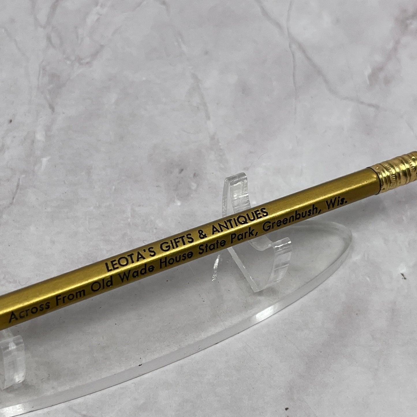 Vintage Leota's Gifts & Antiques Wade House Park Greenbush WI Pencil TC5-PN1