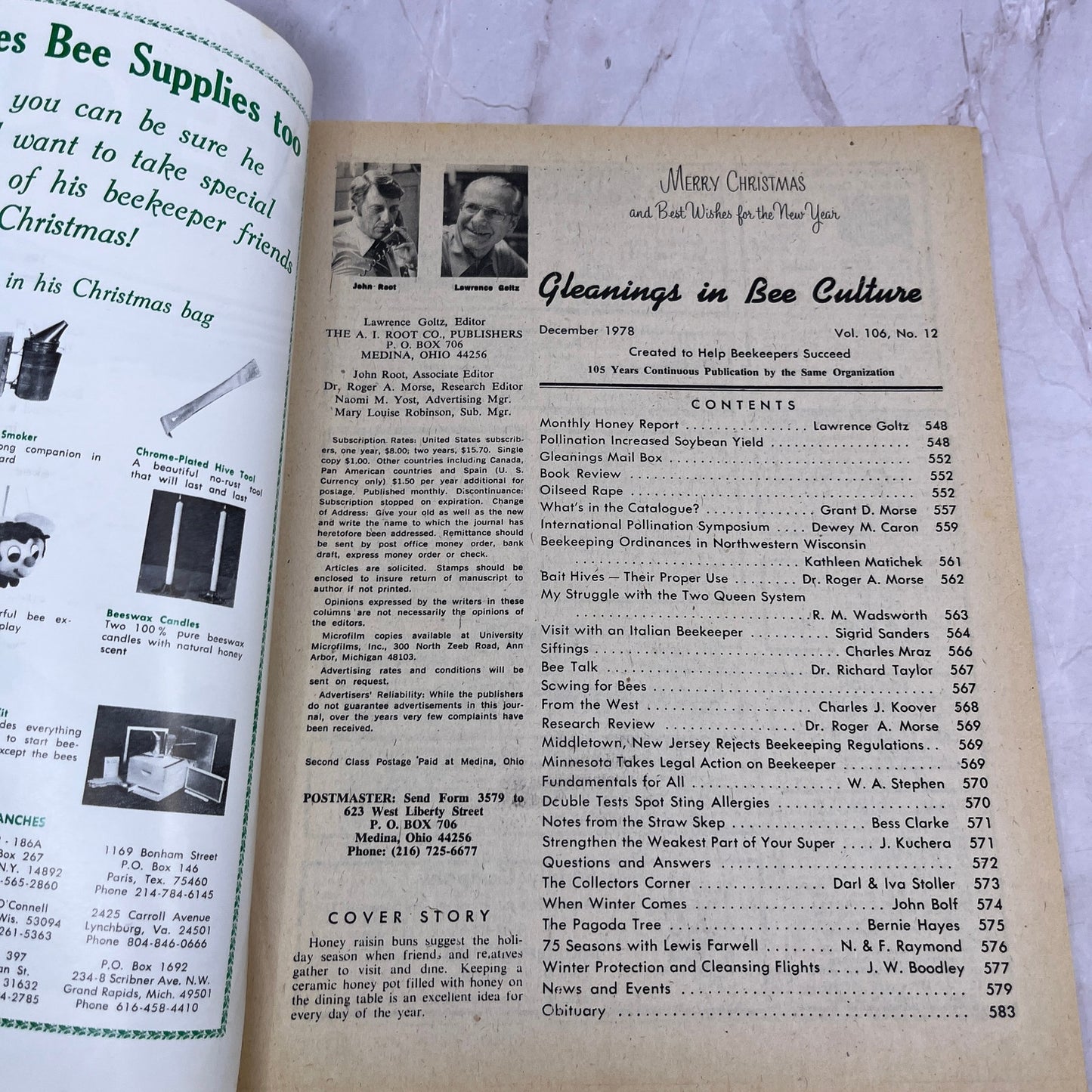 1978 Dec - Gleanings in Bee Culture Magazine - Bees Beekeeping Honey M33