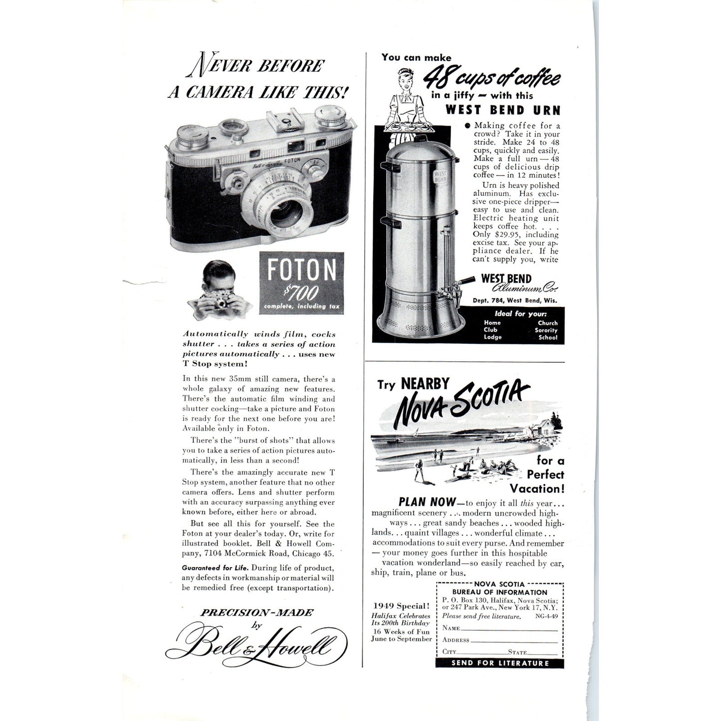 Zenith Television Giant Circle Screen Bulls Eye Tuning - Vintage Magazine Ad D20