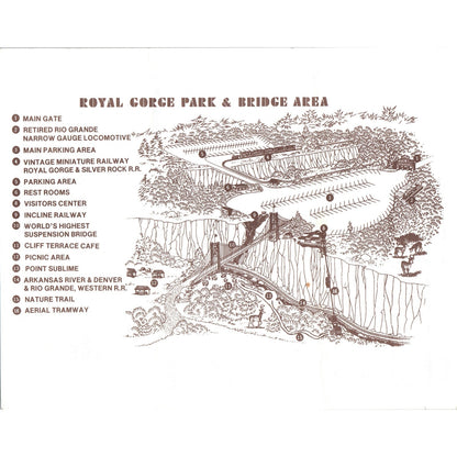 1984 Royal Gorge Park Canon City Colorado Travel Info and Map D23