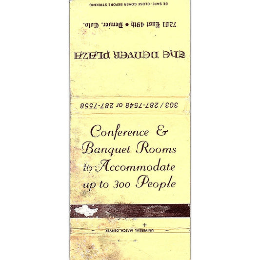 The Denver Plaza Denver CO Vintage Matchbook TB6-MB2-7