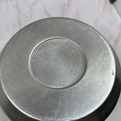 Vintage UNO-VAC Wide Receiver Thermos Stainless Steel Unbreakable TF4