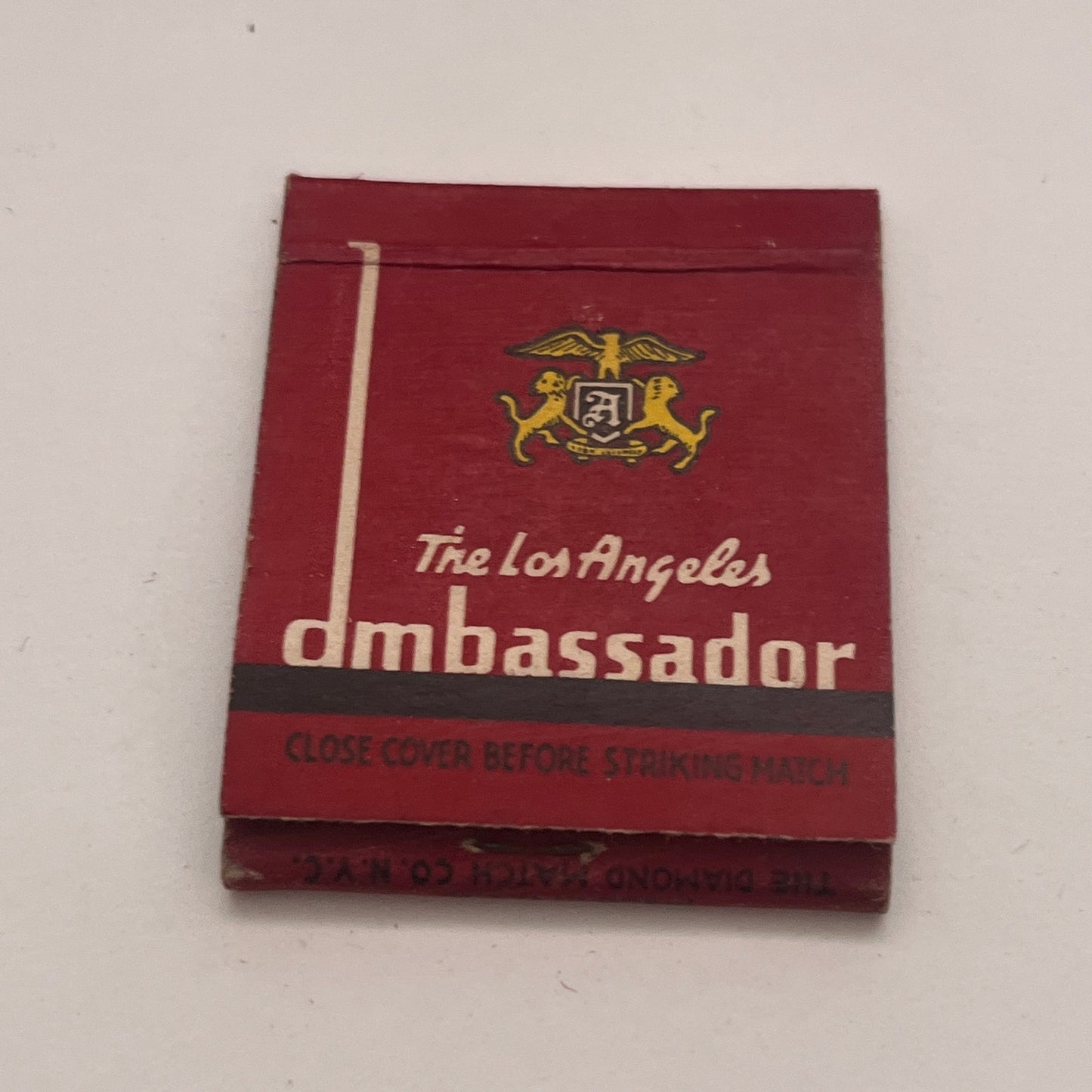 The Los Angeles Ambassador Cocoanut Grove Vintage Matchbook Cover TB8-MB2-7