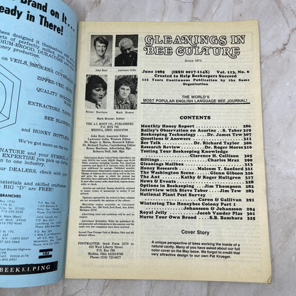 1985 June - Gleanings in Bee Culture Magazine - Bees Beekeeping Honey M9