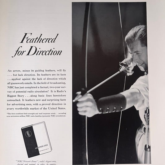 National Broadcasting Company Inc NBC Feathered For Direction 1935 Ad V1-4