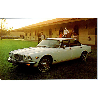 Jaguar XJ Sedan White Promo Vintage Postcard PC6