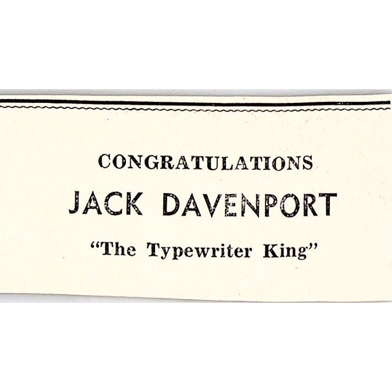 Jack Davenport - The Typewriter King - Taft CA 1965 Ad AF8-S27