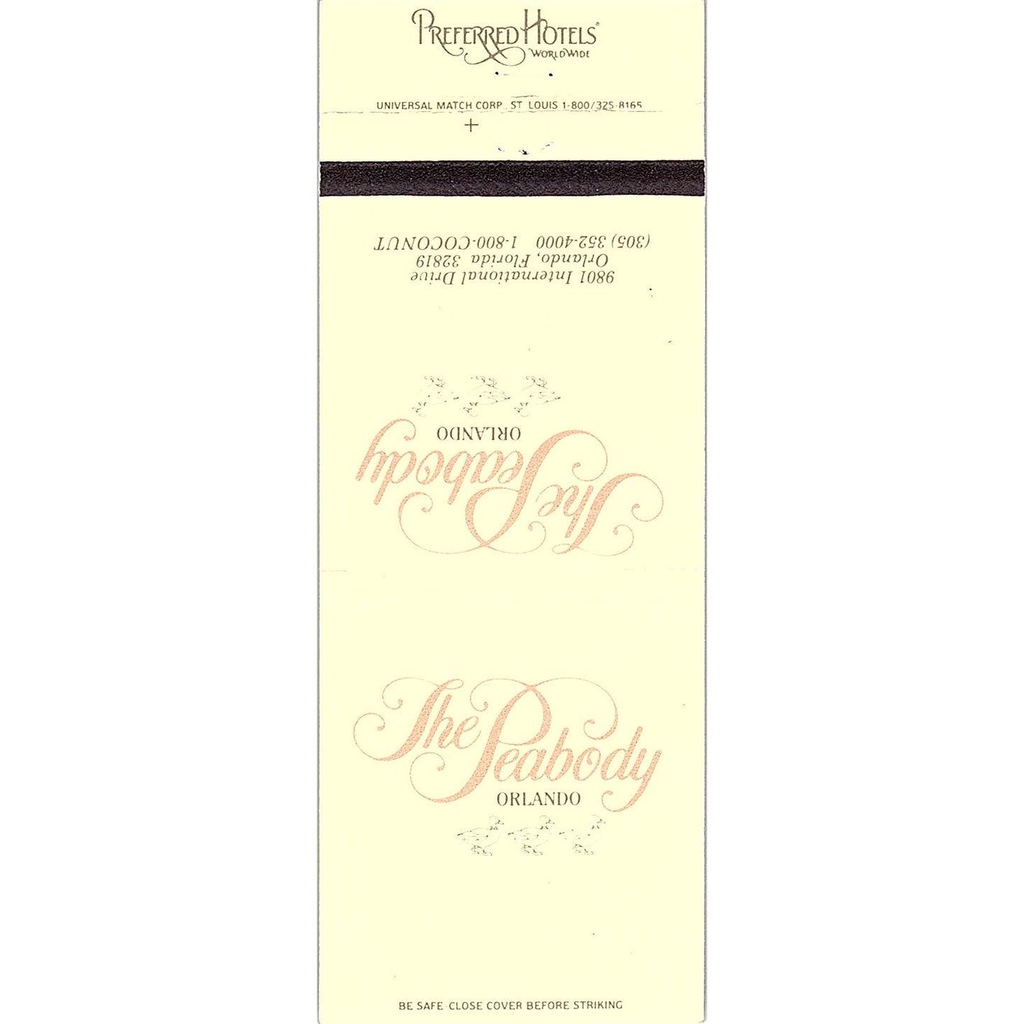 The Peabody Orlando Florida Vintage Matchbook TB6-MB2-8