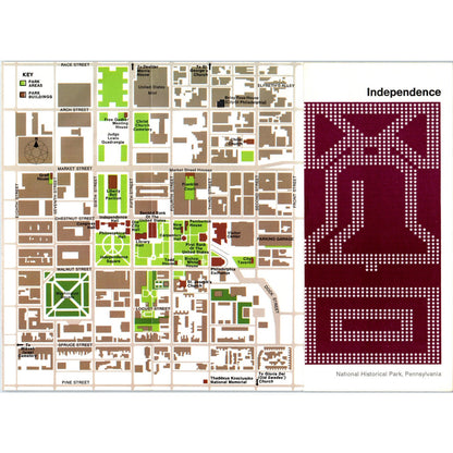 1970s Independence National Historical Park Pennsylvania Map & Brochure TF4-BB