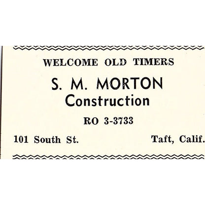 S.M. Morton Construction, Jack Krisher Oldsmobile - Taft CA c1965 Ad AF8-S23