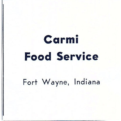 Carmi Food Service Fort Wayne Indiana 1964 Ad AG1-S15