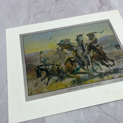 Where Sioux and Blackfeet Meet Vintage Chromatic Foil Etch 8x10" V18