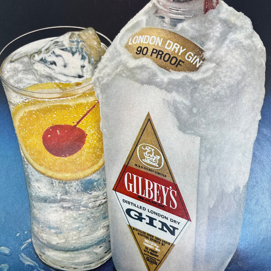 1970 Gilbey's London Dry Gin Tom Collins 10x13 Magazine Advertisement FL6-7