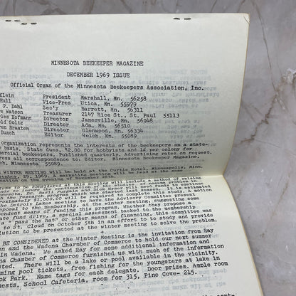 1969 Dec The Minnesota Beekeeper Magazine Red Wing MN Beekeepers Association TD5