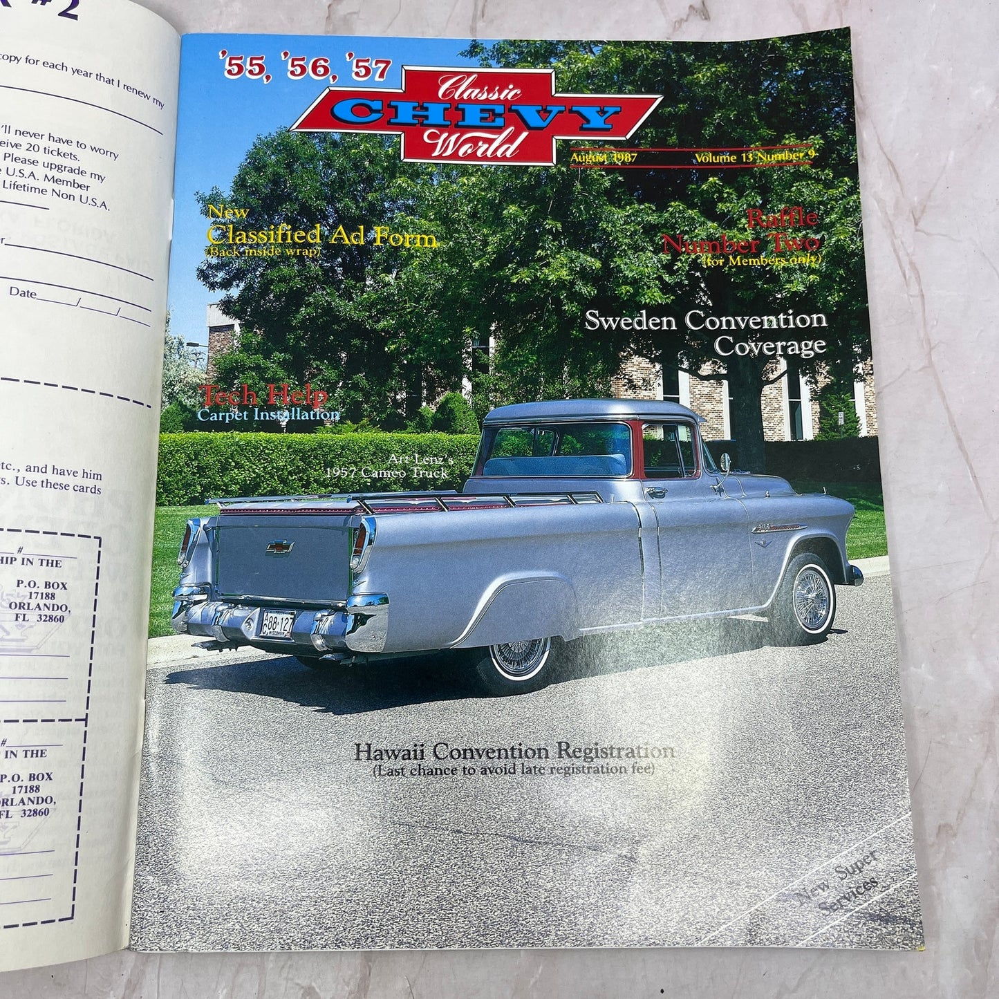 Carpet Installation - '55, '56, '57 Classic Chevy World Magazine - Aug 1987 M29