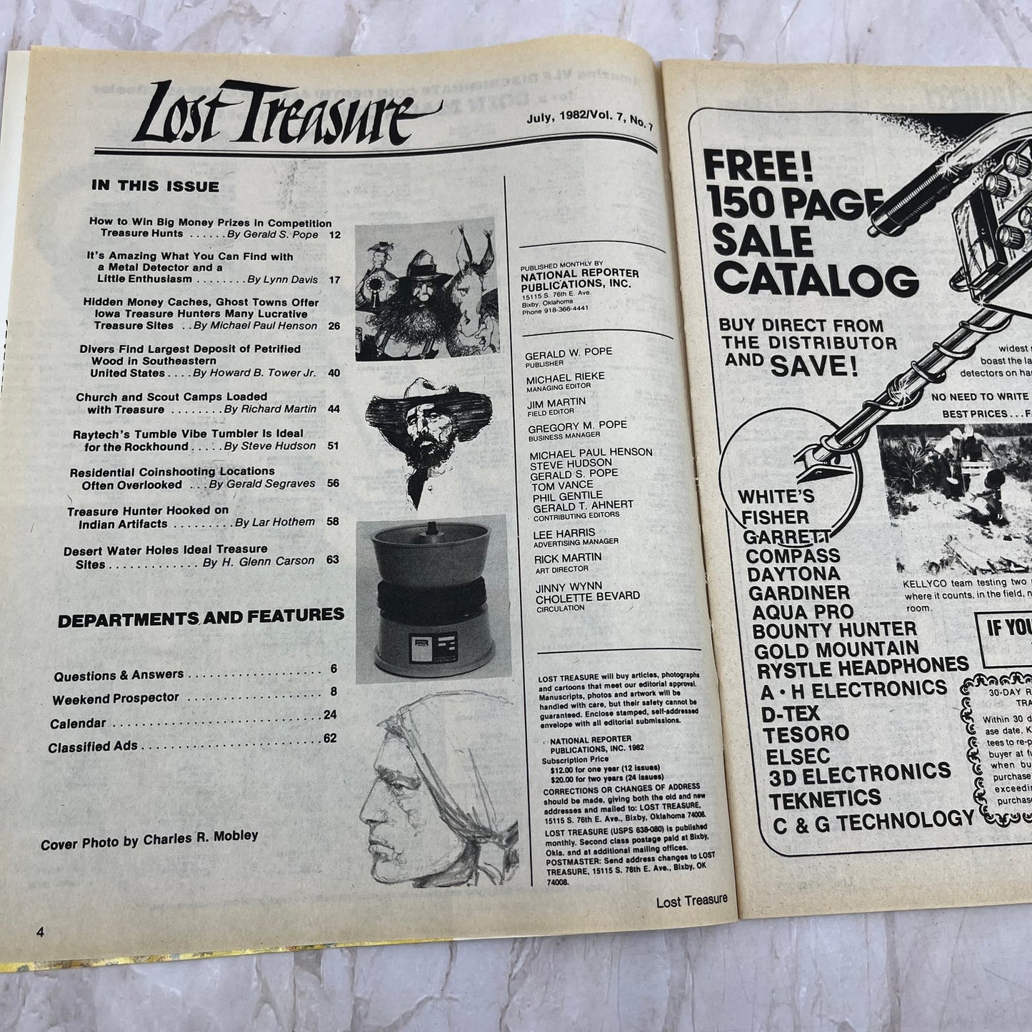 1982 July - Lost Treasure Magazine - Treasure Hunting Gold Prospecting M15