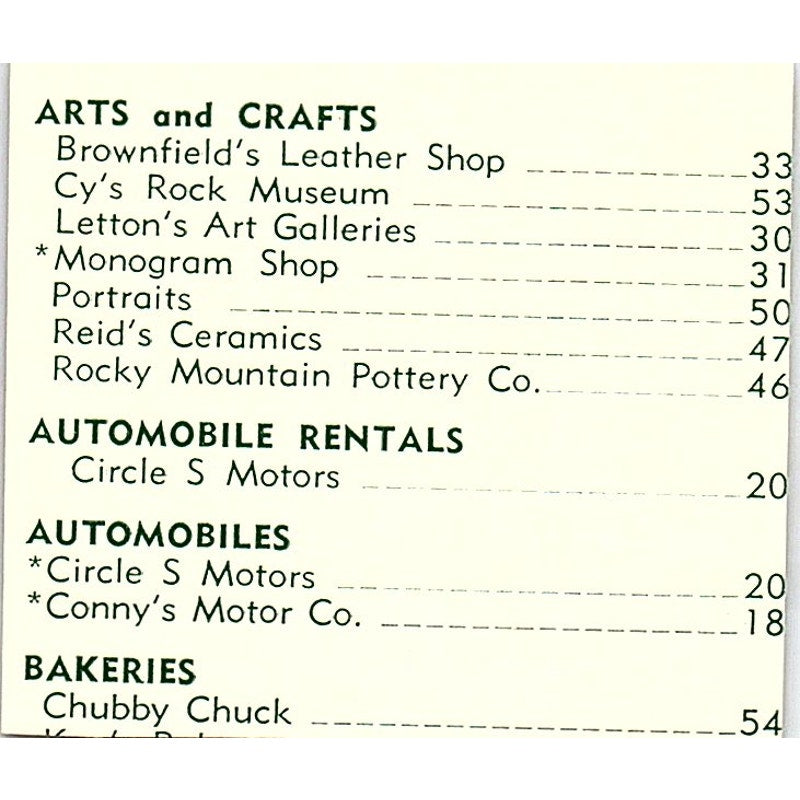 Jolly Time Nursery Mrs. Bob Sible 1957 Estes Park CO Ad AG4-S10