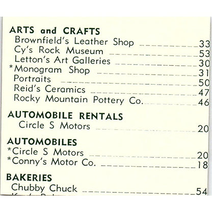 Jolly Time Nursery Mrs. Bob Sible 1957 Estes Park CO Ad AG4-S10