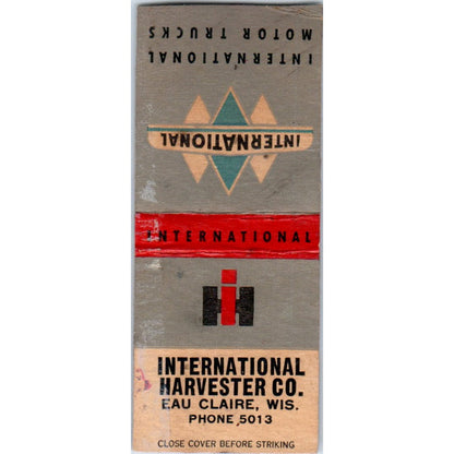 International Harvester Co Eau Claire WI Vintage Matchbook Cover SD2-Y2