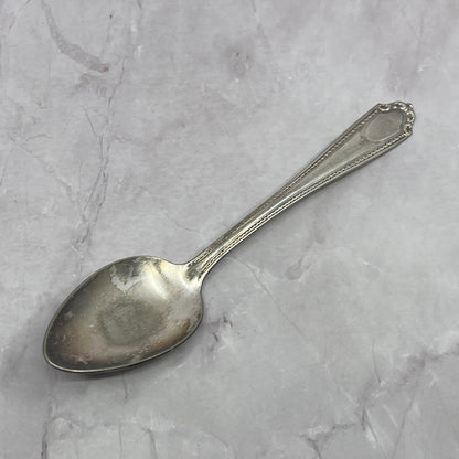 Antique Viceroy Plate Cameo Pattern Spoon 6.5" Vintage Silverplate TC5-OS-5