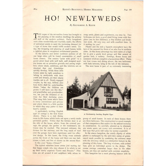 Servantless Homes for Newlyweds Katharine A Keith 1929 Article SI11