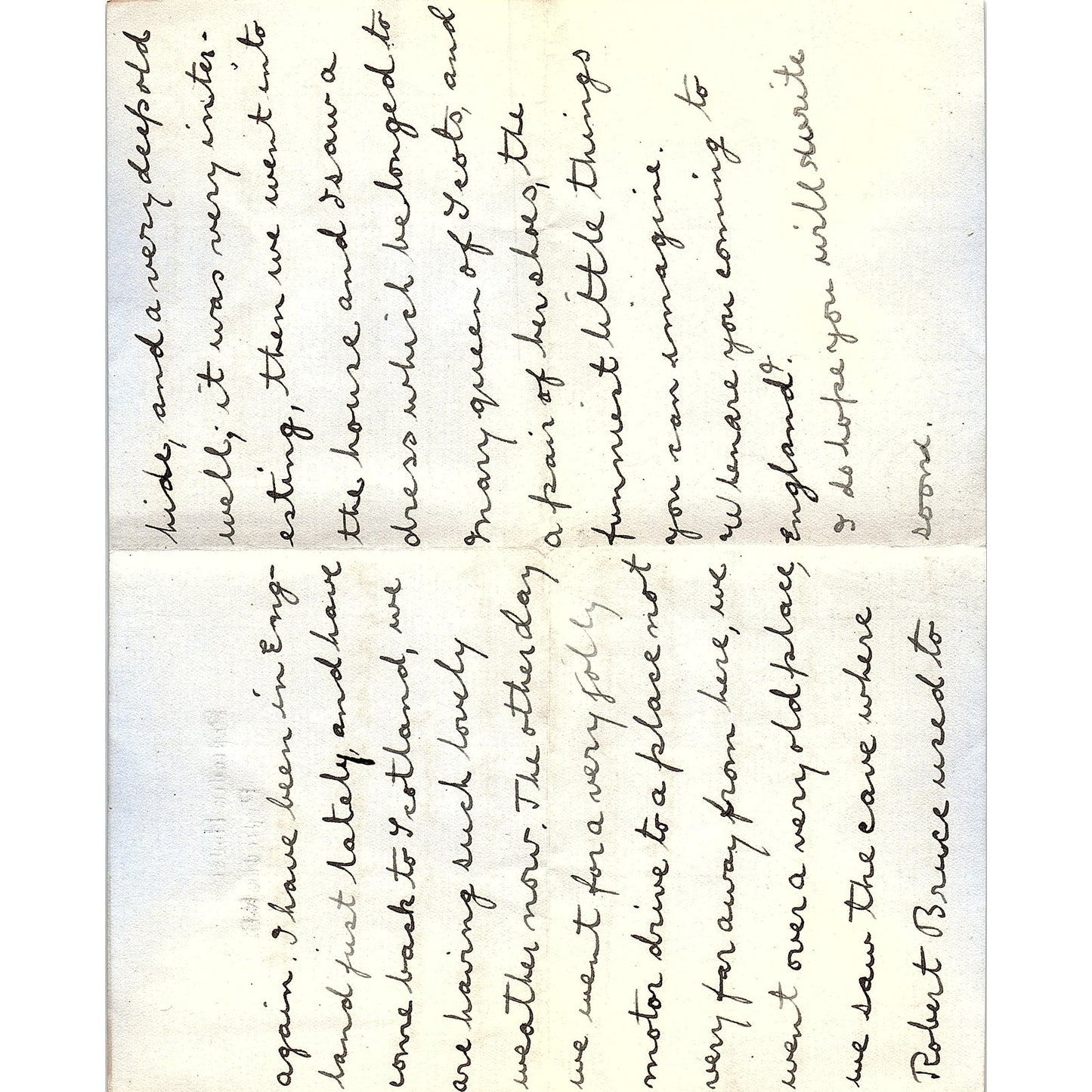 Early 1900s Handwritten Letter Penicuik House Penicuik NB Daphne Napier AF3-17