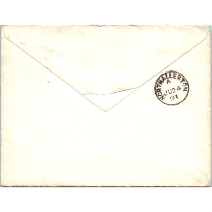 1891 Postal Cover Barnard Castle England 41 - Northallerton William Watts P4-7