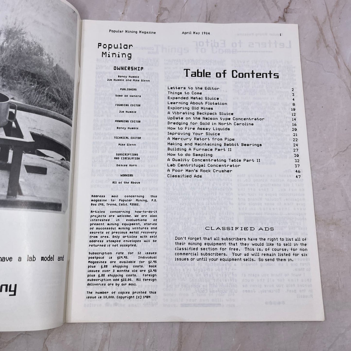 1984 Apr/May - Popular Mining Magazine - Treasure Hunting Prospecting Gold M11