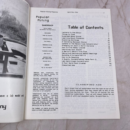 1984 Apr/May - Popular Mining Magazine - Treasure Hunting Prospecting Gold M11