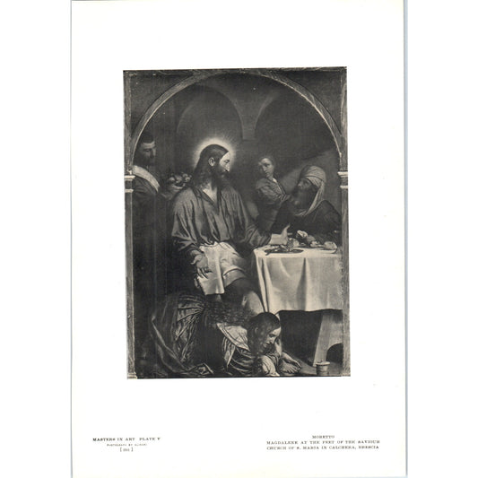 Magdalene At The Feet of the Savior - Moretto 1908 Victorian Art Print AB8-MA11