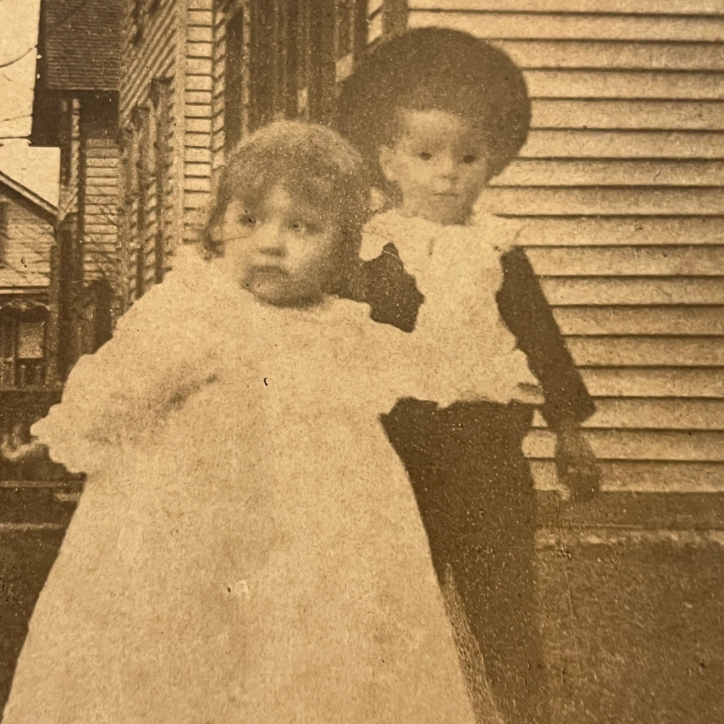 Boy With Ghoulish Eyes Ft. Wayne IN Antique Victorian CDV Card H4-2