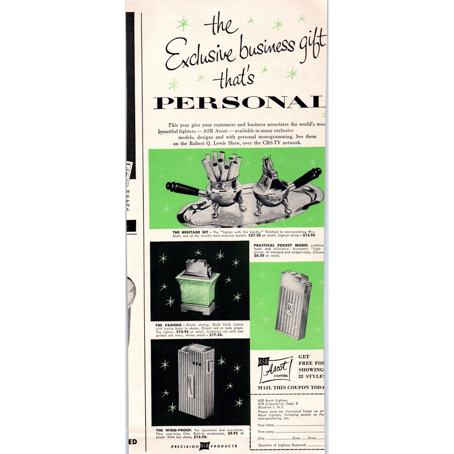 Black & White Scotch Fleischmann Distilling 1951 Magazine Ad D17