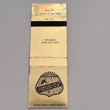 Briarwood Country Club Sun City West AZ Vintage Matchbook Cover TB6-MB2-3
