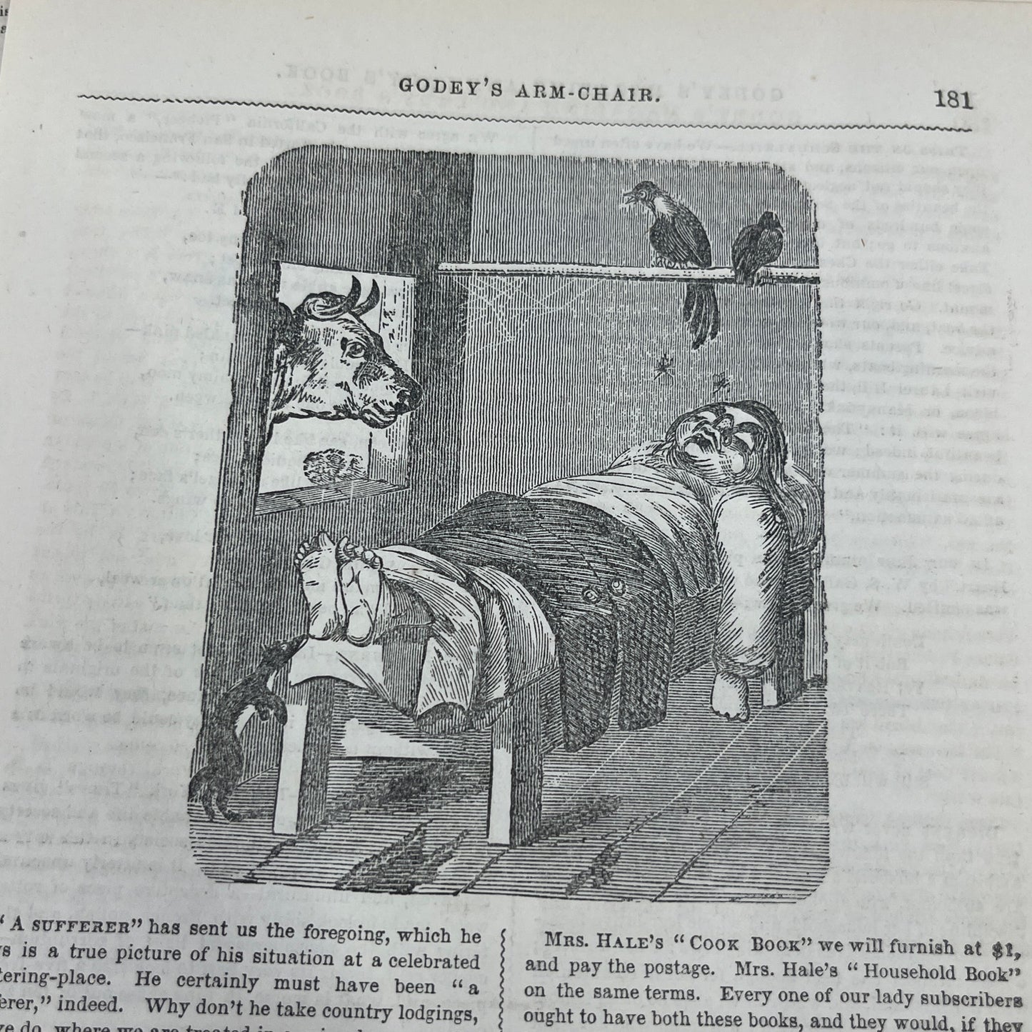 Huge Lot of Original Assorted Small Engravings From 1857 Godey's Book L3-2-MG1