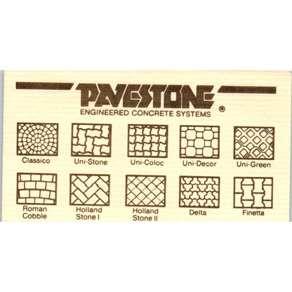 Terrell Bearden Pavestone Concrete Houston TX Vintage Business Card SD8-B3