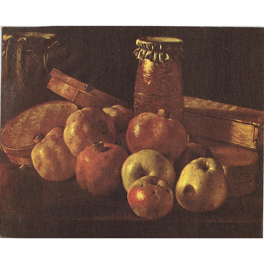 Still Life Pomegranates, Apples, a Pot of Jam Luis Melendez Art Print 8x10 V6