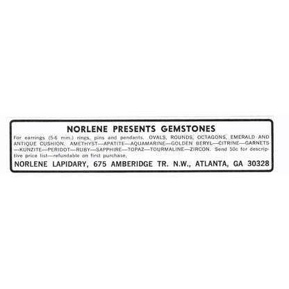 Norlene Lapidary Gemstones Atlanta Georgia 1972 Ad AF8-M4