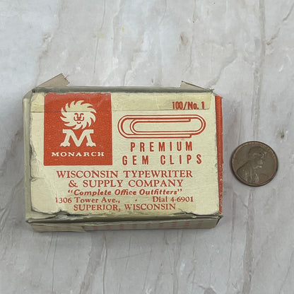Monarch Premium Gem Paper Clips Superior Wisconsin Typewriter & Supply Co SB8