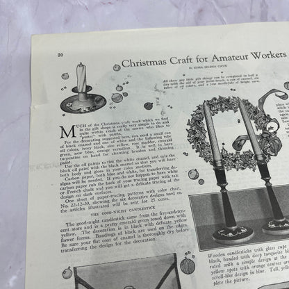 1922 Christmas Craft for Amateur Workers Edna Selena Cave Vintage Ad 10x13 V17