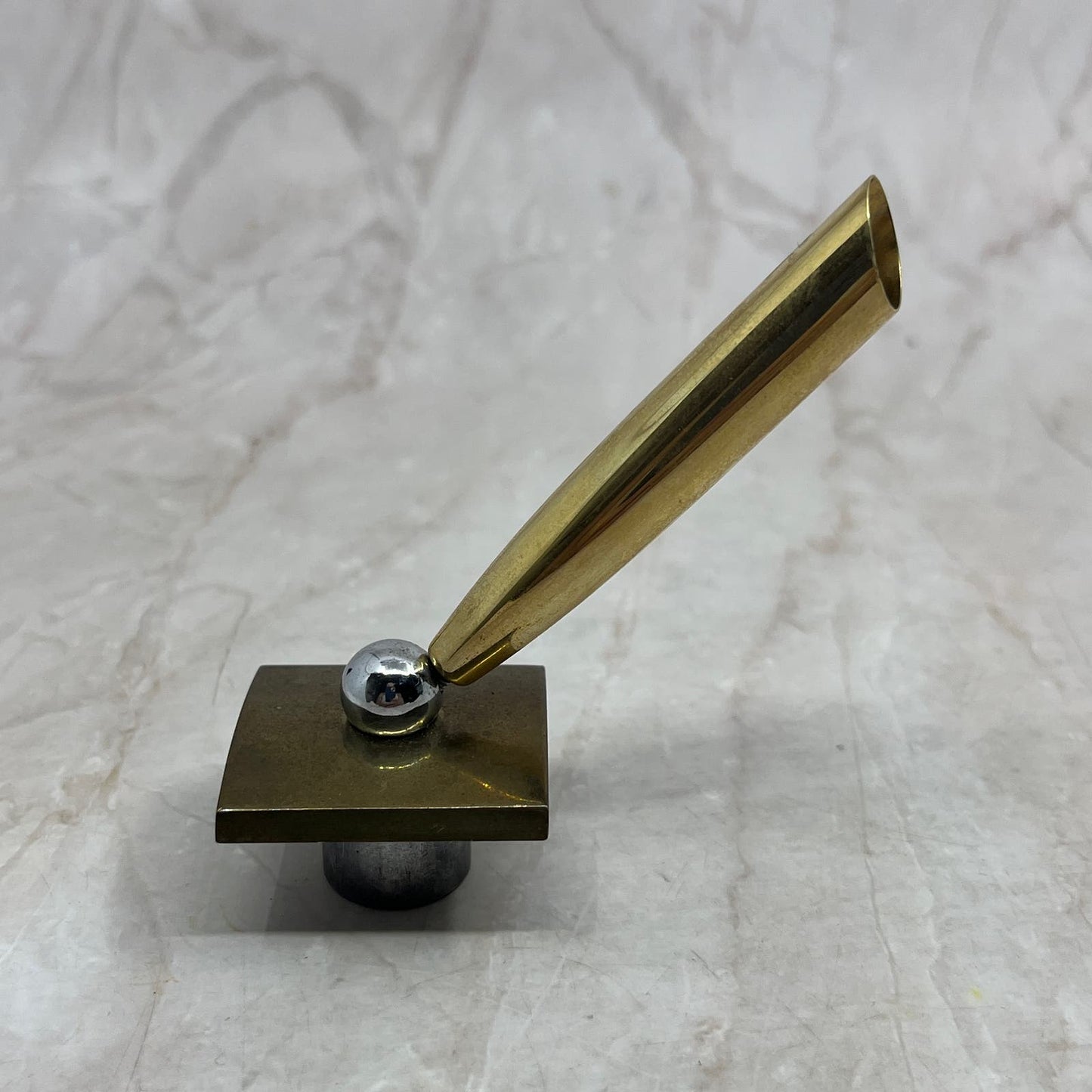 Vintage Brass Metal Funnel for Pen Holder Stand Set Office Desk Accessory TG8