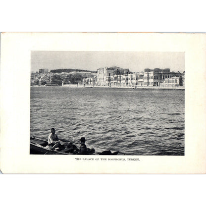 The Palace of the Bosphorus Turkey 1901 Original Print AD8-H8