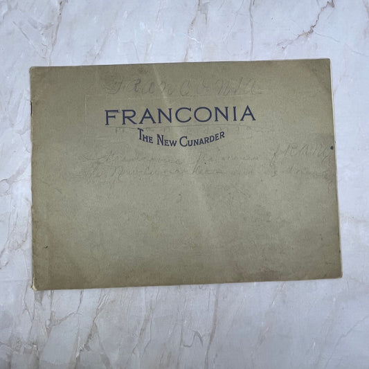 1922 Franconia The New Cunarder Ocean Liner Souvenir Book TI8-S8