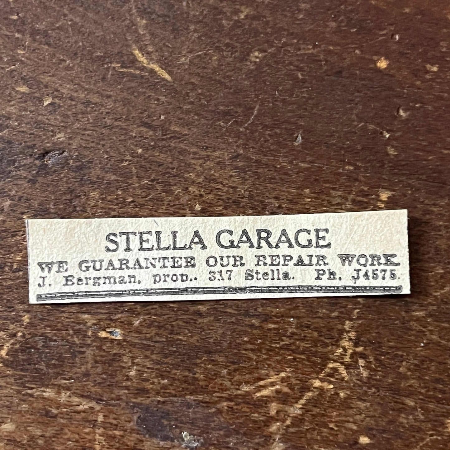 Stella Garage Car Repair J. Bergman 317 Stella Winnipeg 1920 Ad AG2-S14