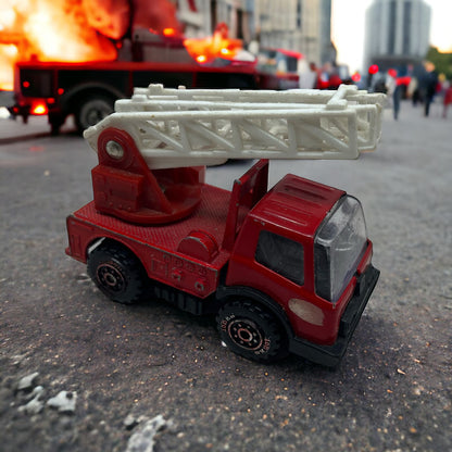 Tonka Fire Truck Ladder VTG  Small Red W/ white Ladder Japan diecast toy TH5