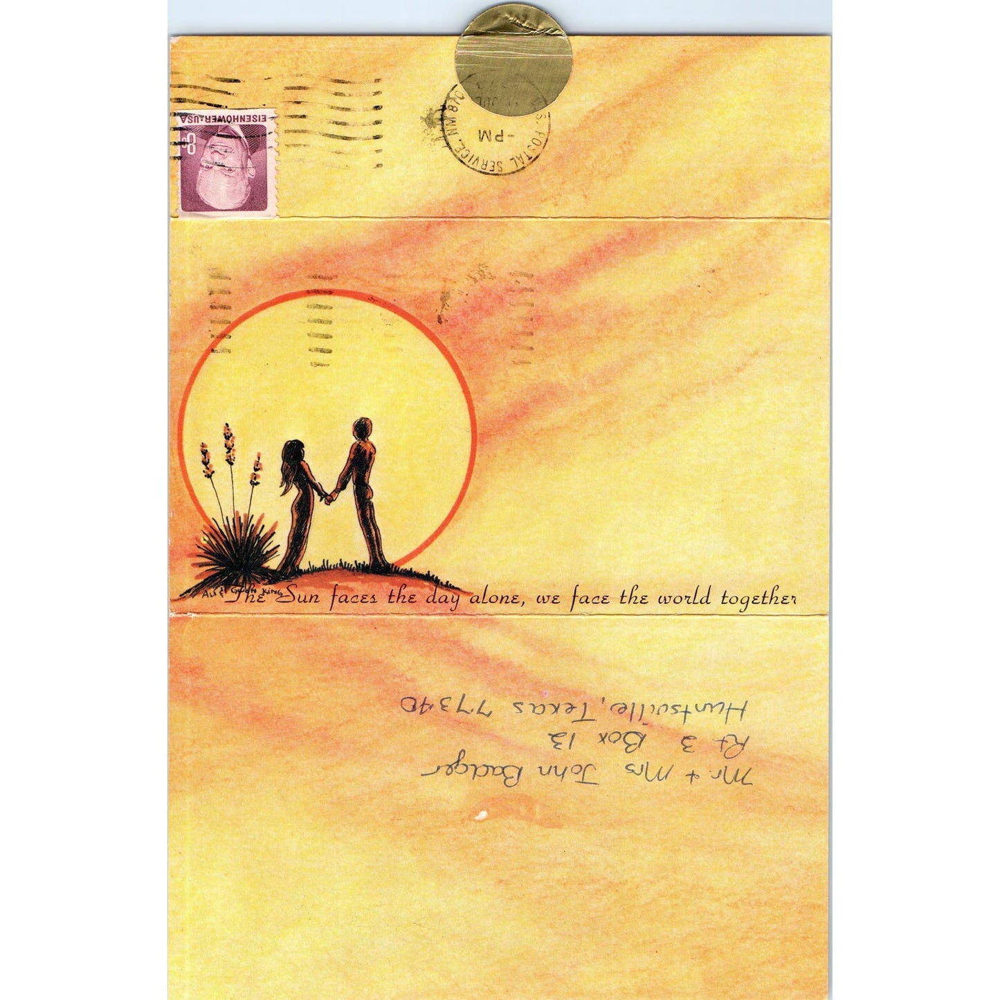 1973 Denice Hartman & Gary Roy Smith Wedding Invitation Albuquerque NM AE8