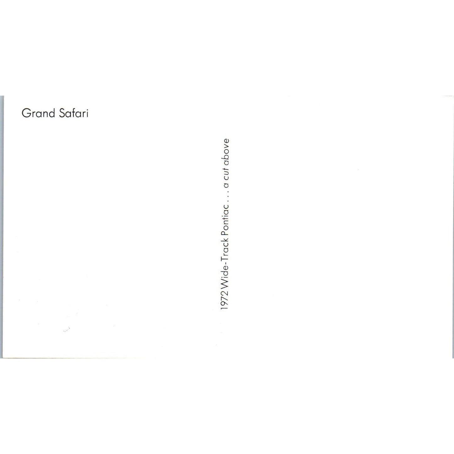 1972 Wide Track Pontiac Grand Safari Wood Grain Vintage Postcard PC12