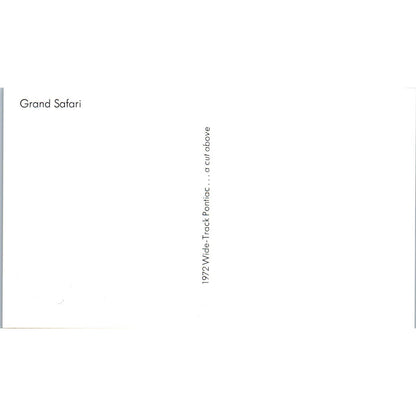 1972 Wide Track Pontiac Grand Safari Wood Grain Vintage Postcard PC12